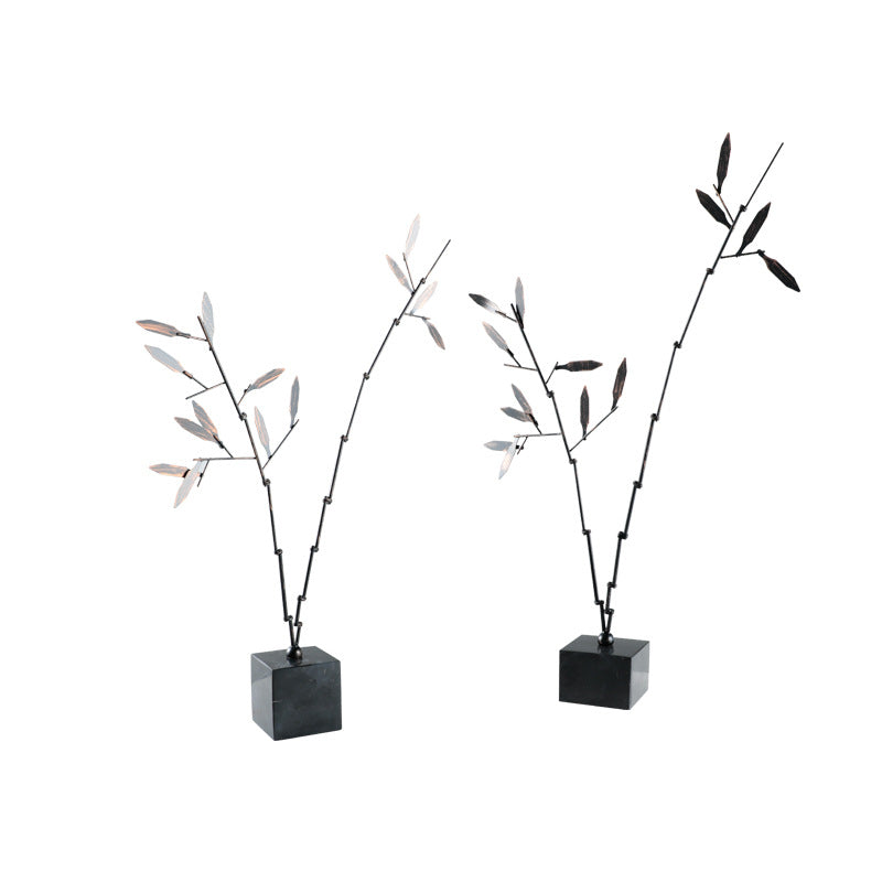 Minimalist Metal Leaf Sculpture
