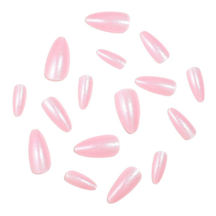 Glittering Almond-Shaped Press-On Nails Set Bowlift