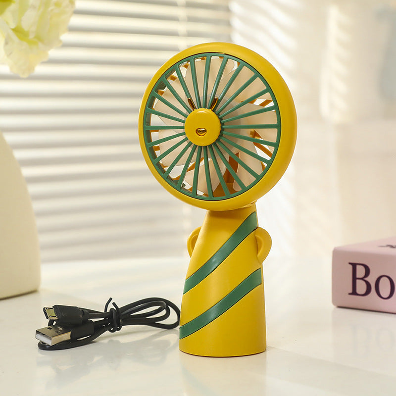 Women's Portable Mini Handheld Fan with USB Charging Function and Ergonomic Design Bowlift