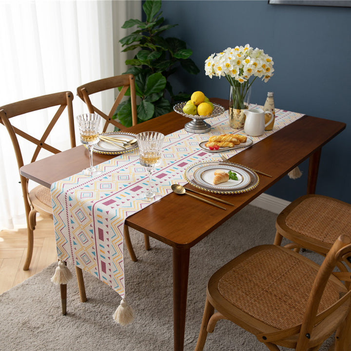 Geometric Patterned Table Runner