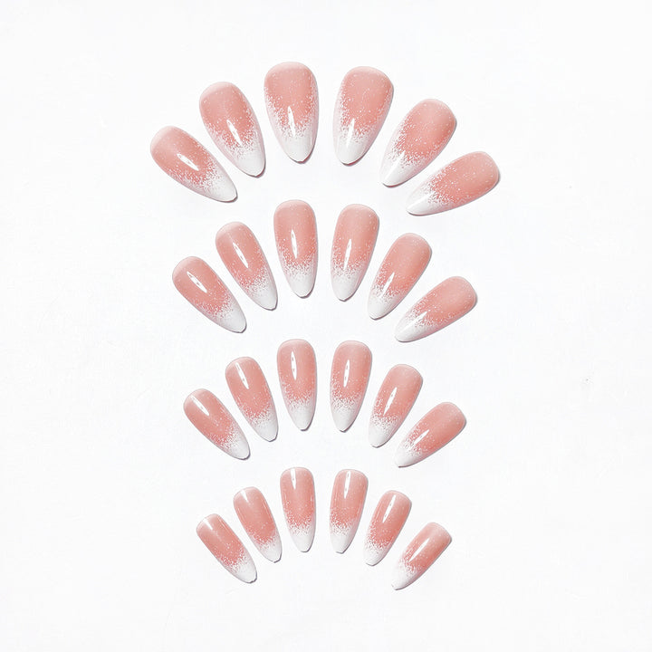 Creative artificial nails with elegant glitter design Bowlift