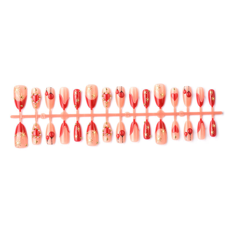 Artificial nails in classic style Bowlift