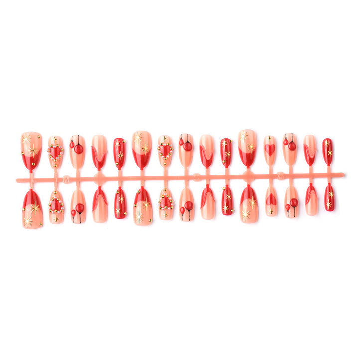 Artificial nails in classic style Bowlift