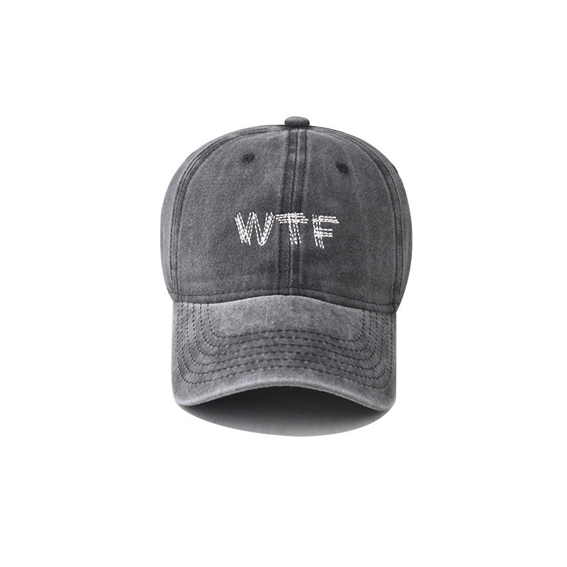 Women's Casual Distressed Denim Baseball Cap Bowlift
