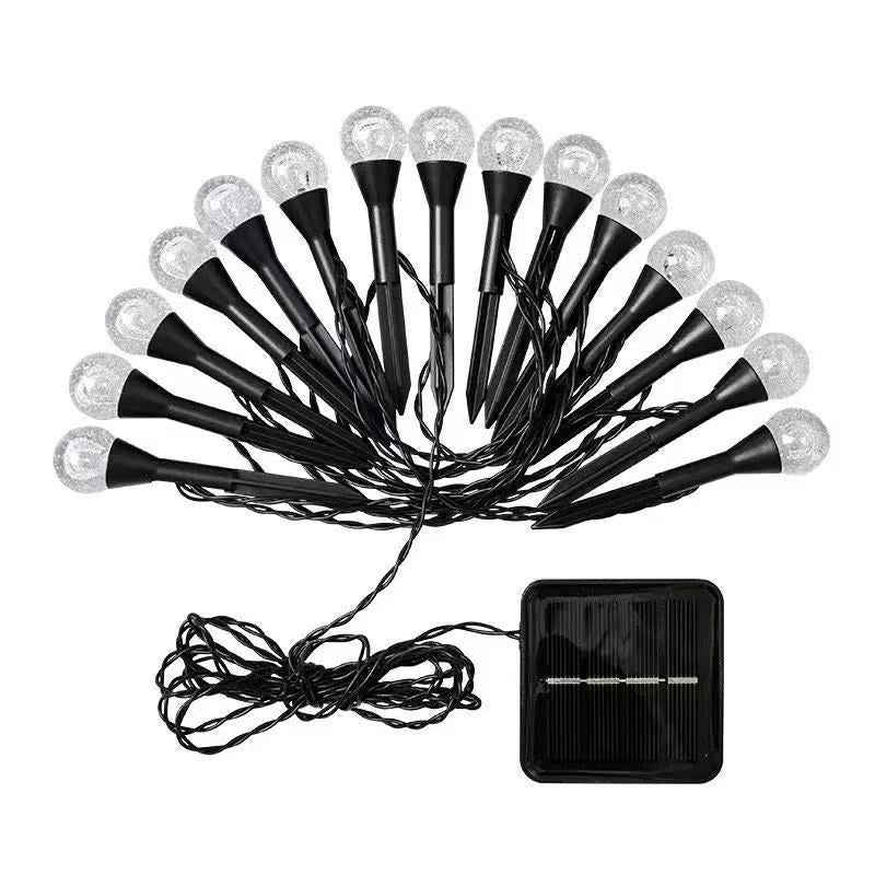 Crescent Moon Solar Garden Stake Lights Bowlift