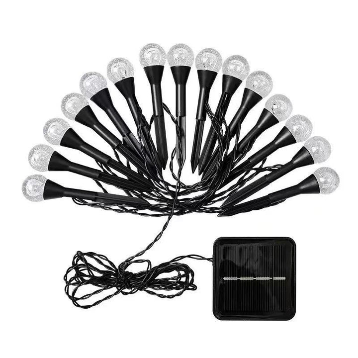 Crescent Moon Solar Garden Stake Lights Bowlift