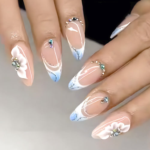 Stylish Floral Dream Press-On Nails Bowlift
