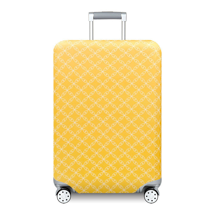 Unisex hard-shell suitcase with modern wave pattern Bowlift