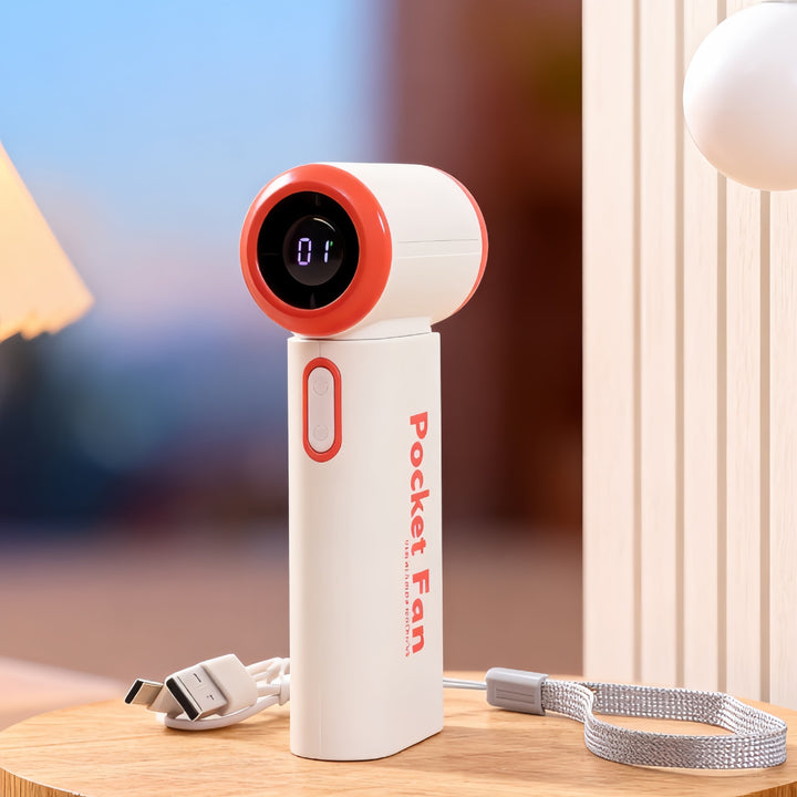Ladies Portable Mini Fan with USB Charging Function and Lightweight Design Bowlift