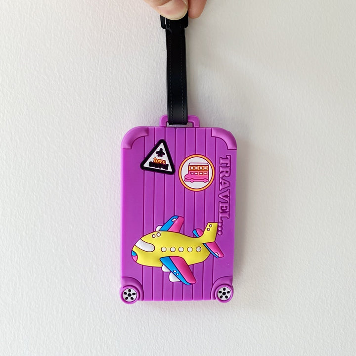 Cartoon Airplane-Themed Luggage Tag Bowlift