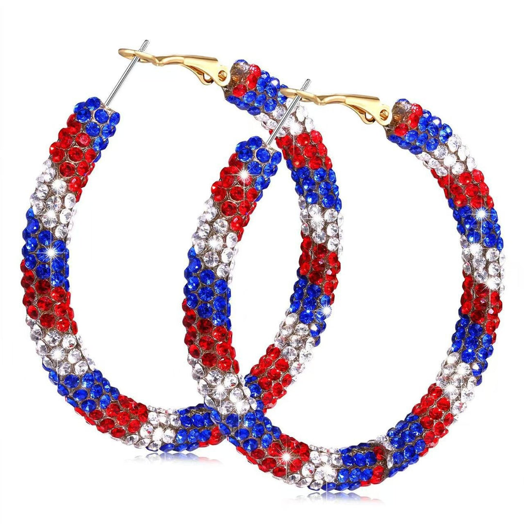 Women nan statement hoops with sparkling crystal trim and secure closure Bowlift