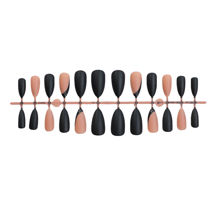Elegant Press-On Nail Set with Matte and Glossy Finish Bowlift