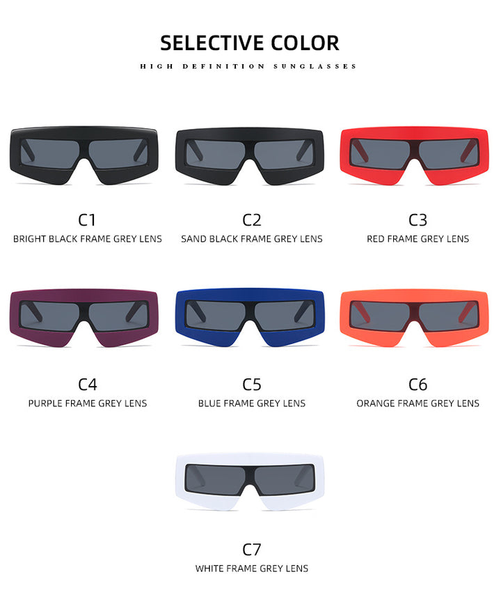 Women futuristic sunglasses in chunky design Bowlift