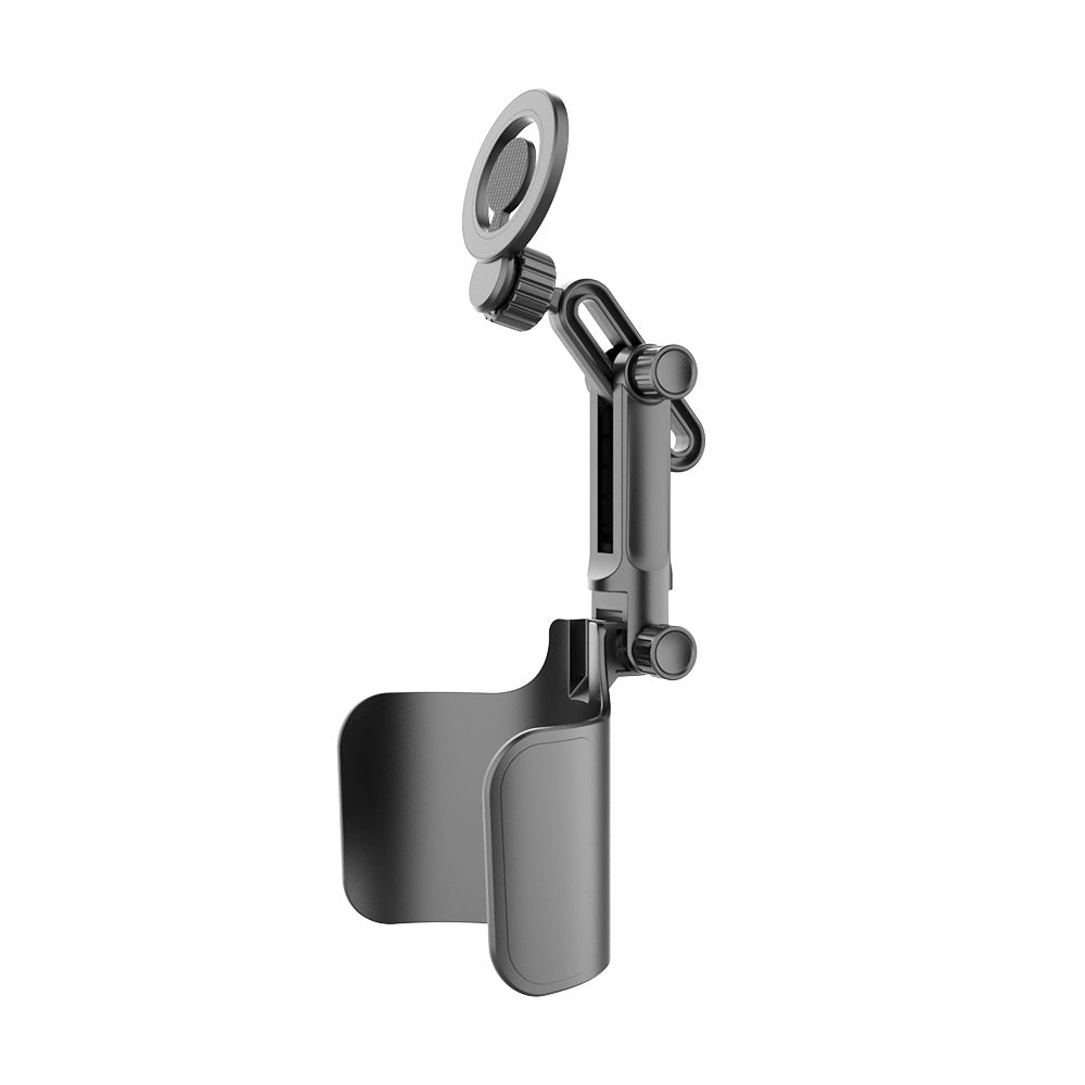 Adjustable car headrest tablet and smartphone holder with telescopic support arm and anti slip cradle Bowlift