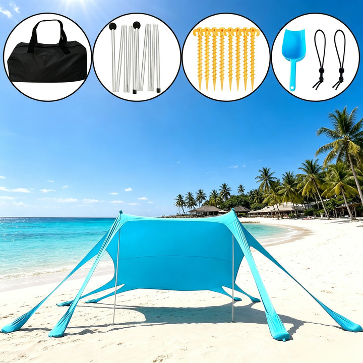 Portable Beach Shade Canopy Bowlift