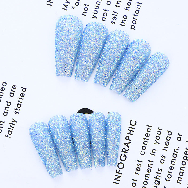 High-quality artificial nails with glitter effects Bowlift