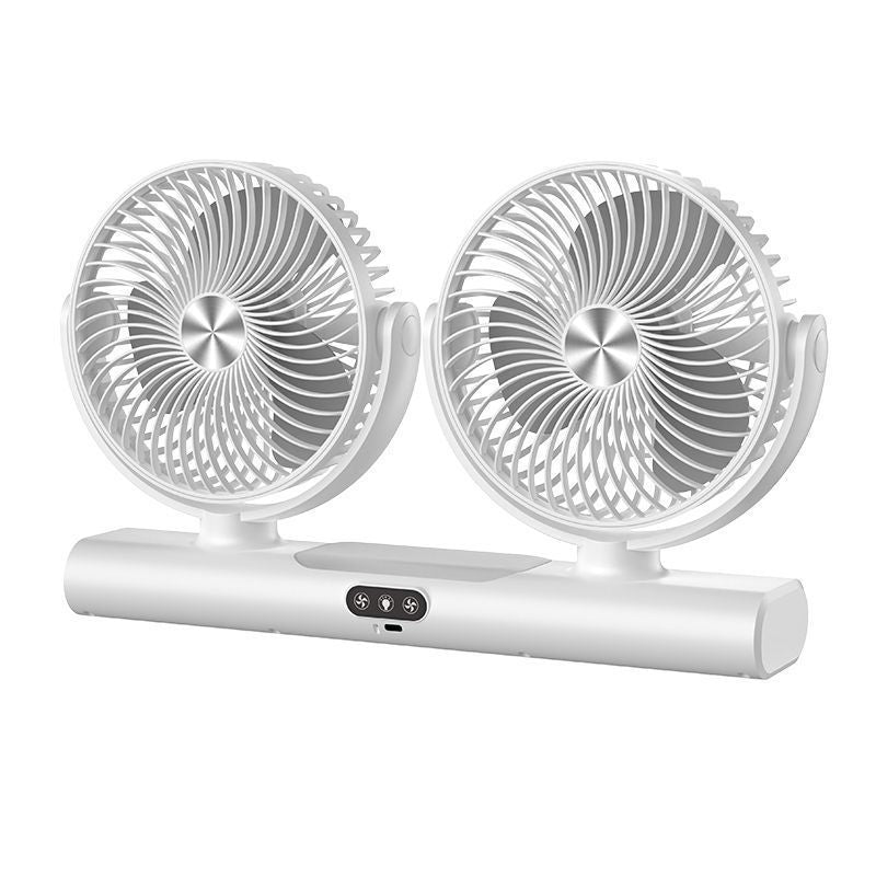 Dual-Head Rechargeable Desktop Fan Bowlift