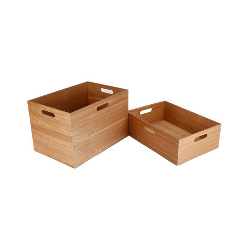 Organic storage basket made of wood