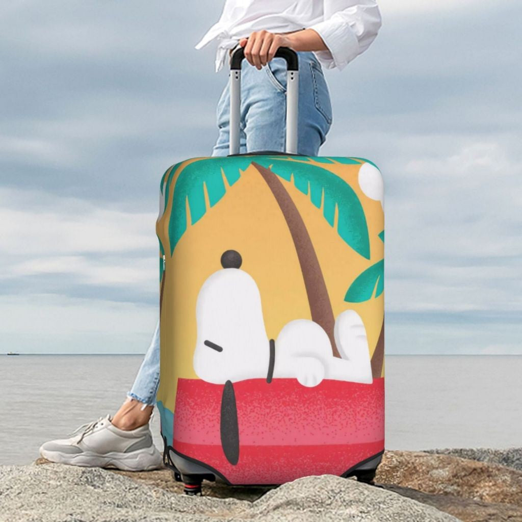 Unisex nano elastic suitcase cover with durable stretch material, zip opening and contrasting comic print Bowlift