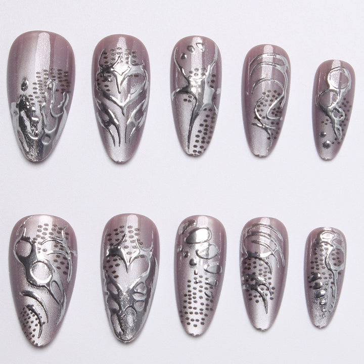 Acrylic nail kit with extravagant 3D designs and glamorous embellishments Bowlift