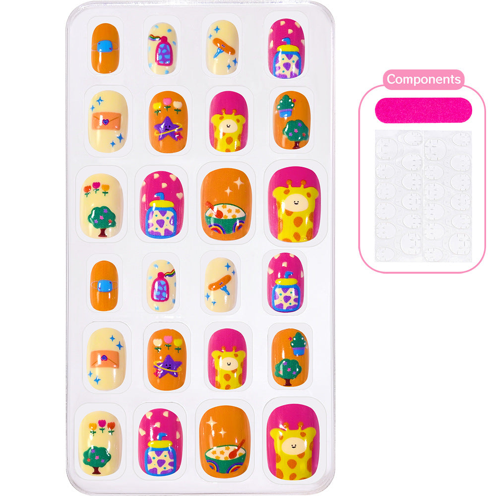 Creative Cartoon-Themed Press-On Nail Collection Bowlift