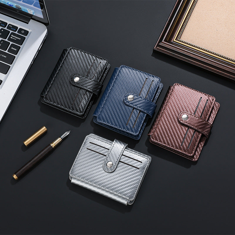 Carbon Fiber Textured Compact Wallet Bowlift