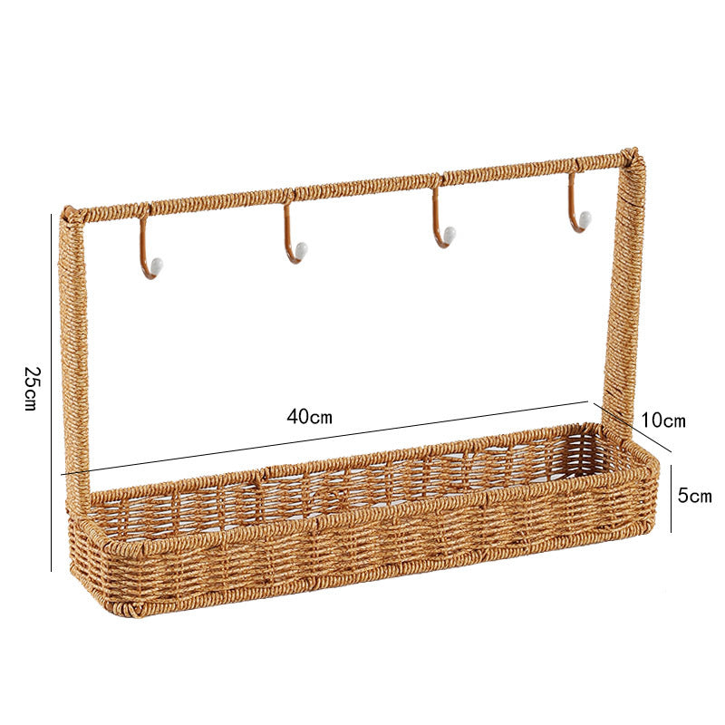 Unisex Versatile Storage Basket with Hooks Bowlift
