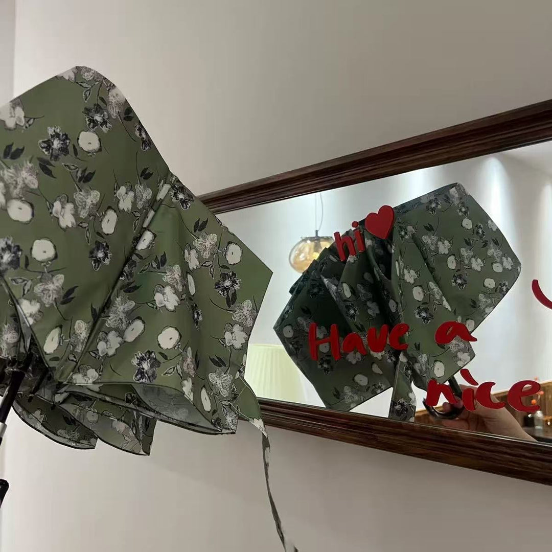 Women's folding umbrella with stylish floral design Bowlift