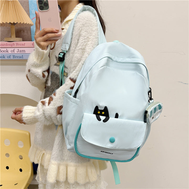 Playful backpack with cat design and versatile compartments Bowlift