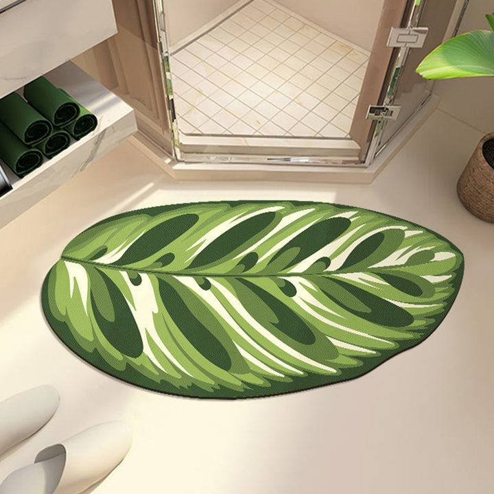 Leaf-Shaped Bath Mat Bowlift