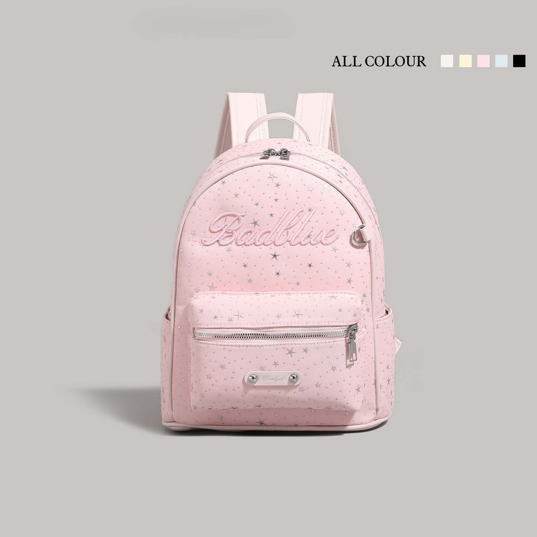 Star-Embellished Casual Backpack Bowlift