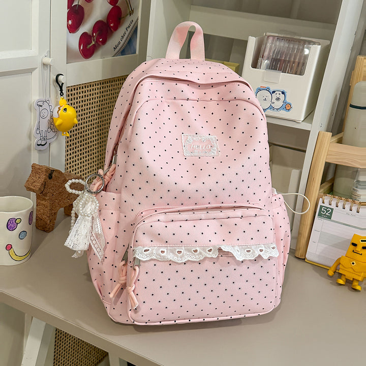 Adorable Polka Dot Backpack Bowlift