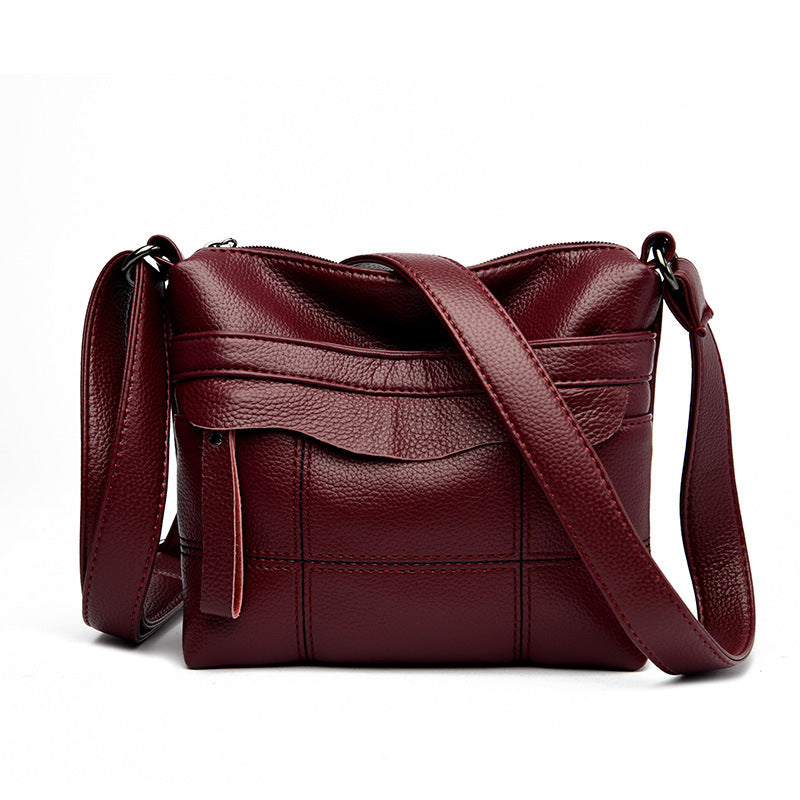 Functional Leather Crossbody Bag Bowlift