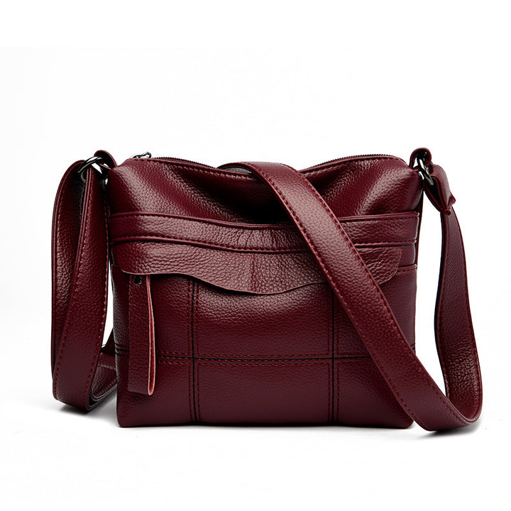 Functional Leather Crossbody Bag Bowlift