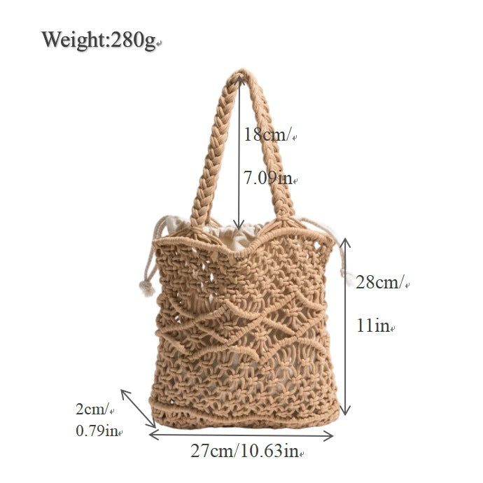 Handmade Macrame Tote Bag Bowlift