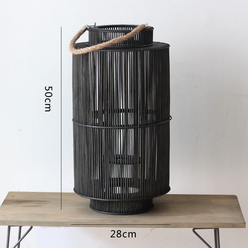 Decorative lantern made of woven material Bowlift