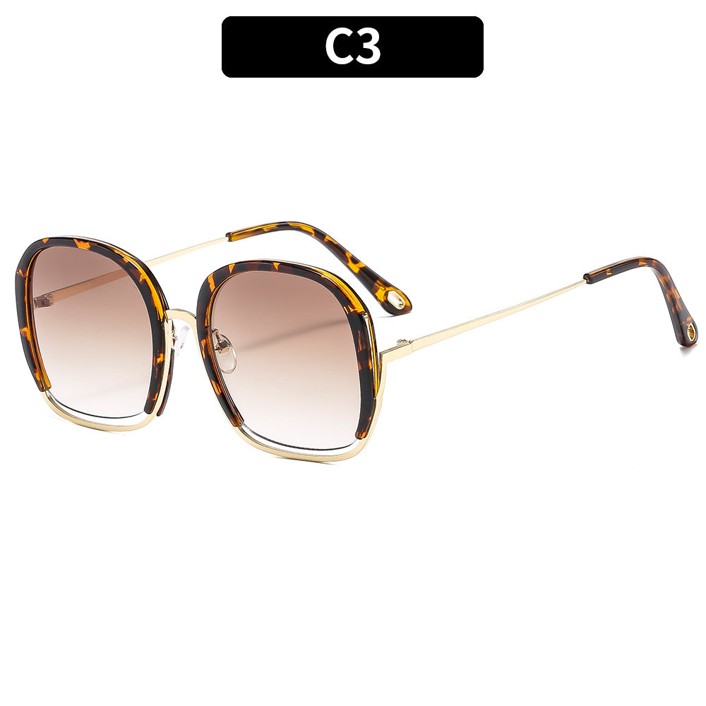 Vintage-Inspired Oversized Square Sunglasses