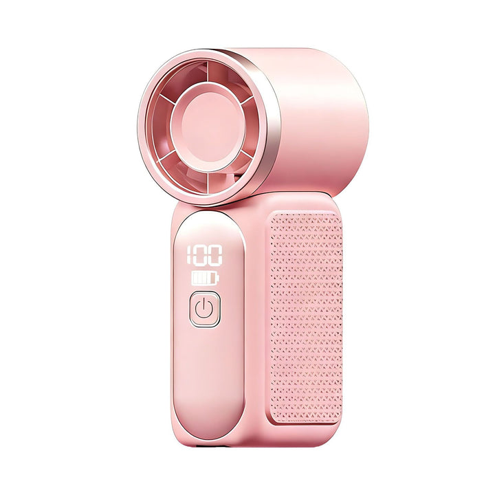 Women's Portable Mini Fan with Digital Display Bowlift