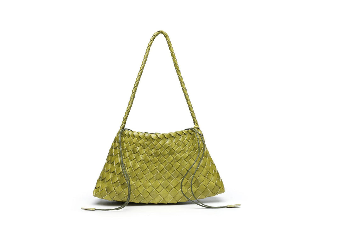 Textured Woven Slouchy Shoulder Bag Bowlift