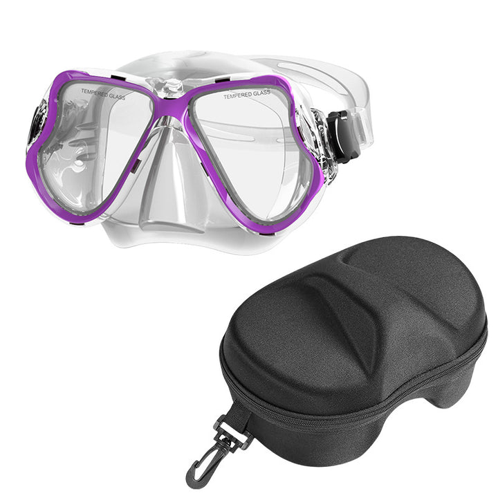 Diving mask with wide field of vision and comfortable wearing comfort Bowlift