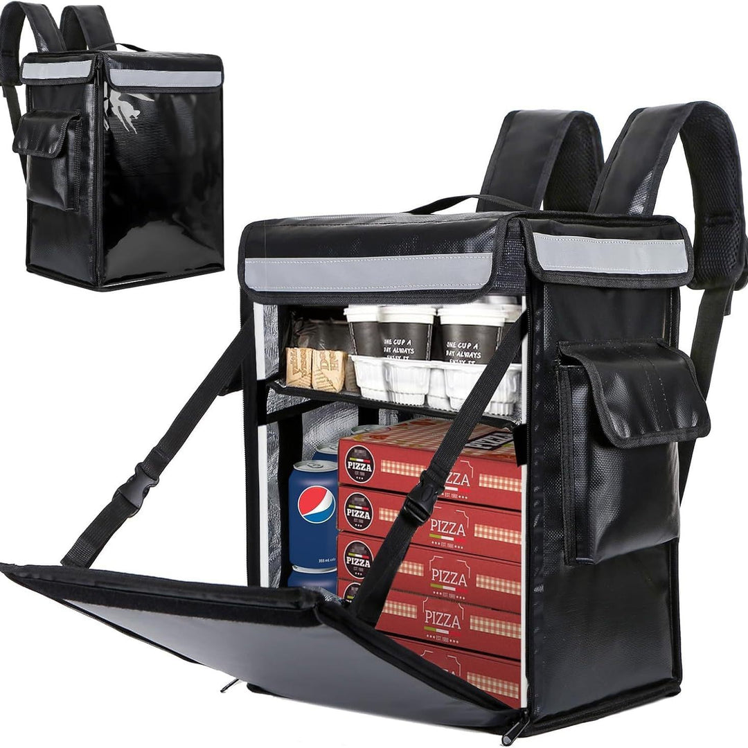 Women Insulated Delivery Backpack with Multipurpose Compartments Bowlift