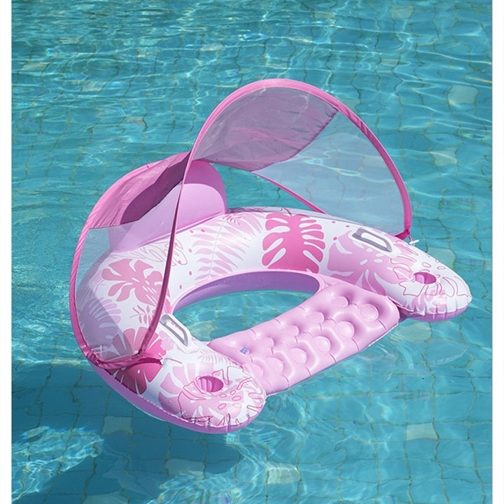 Inflatable Pool Lounger with Canopy Bowlift