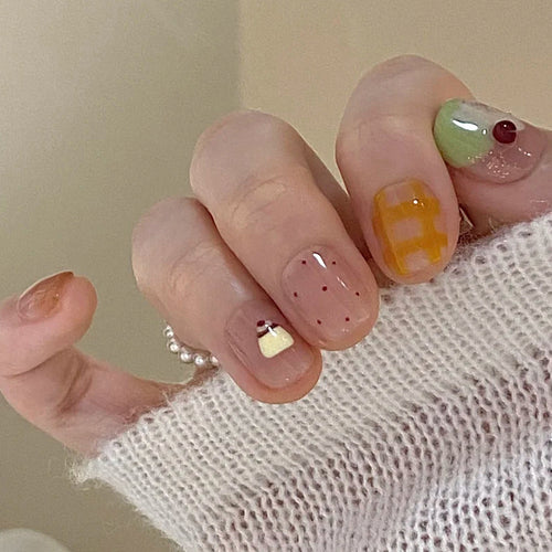 Artistic Press-On Nail Art Set Bowlift