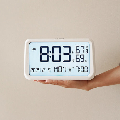 Digital Weather Alarm Clock with Hygrometer and Thermometer Bowlift
