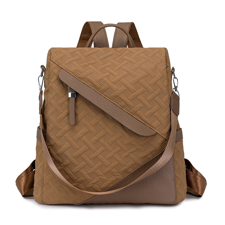 Elegant Textured Leather Backpack Bowlift