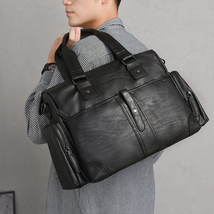 Premium Leather Briefcase Bowlift