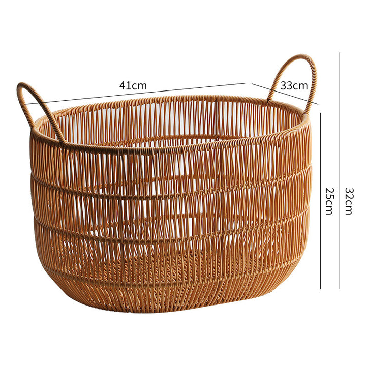 Large Handwoven Storage Basket Bowlift