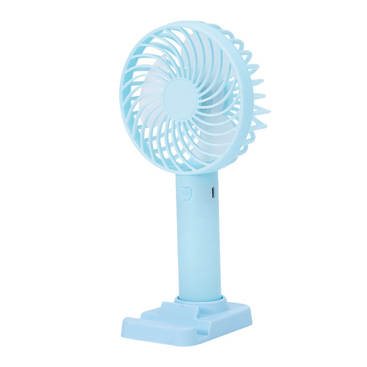 Unisex battery-operated portable fan with USB charging port and foldable stand Bowlift