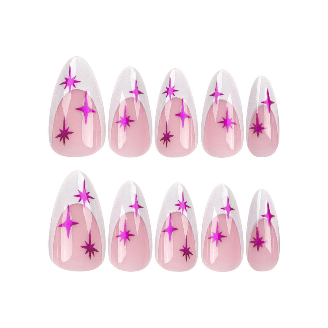 Artful stiletto nails with modern design and glitter details Bowlift