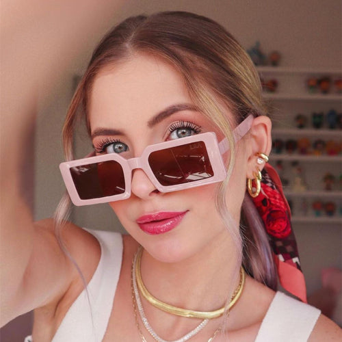 Women's square sunglasses with modern transparent frame Bowlift